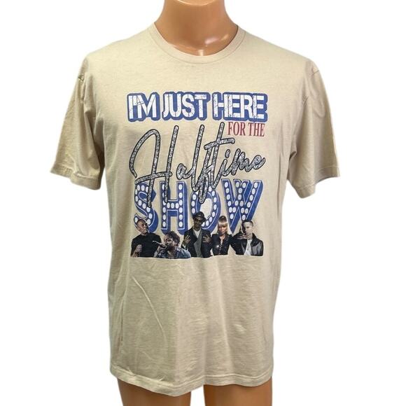 2022 Im Just Here For The Halftime Show Mens Large Short Sleeve Tee Shirt - Picture 1 of 3